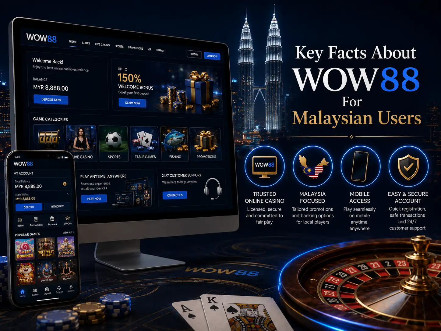 Key Facts About WOW88 For Malaysian Users